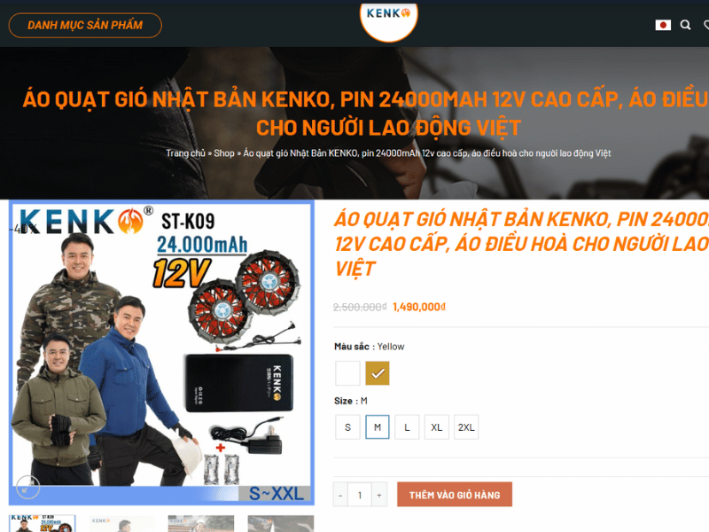 Mẫu website bán thời trang